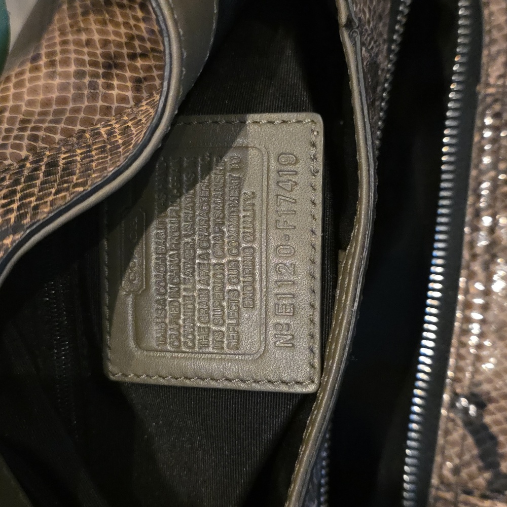 Coach Soho Lynn Python Embossed EUC 2 Compartment - image 11